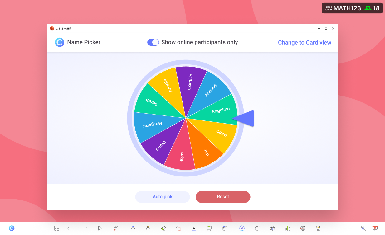 Name Picker Wheel In PowerPoint ClassPoint