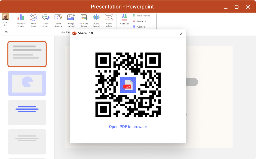 Share PowerPoint slides as PDF