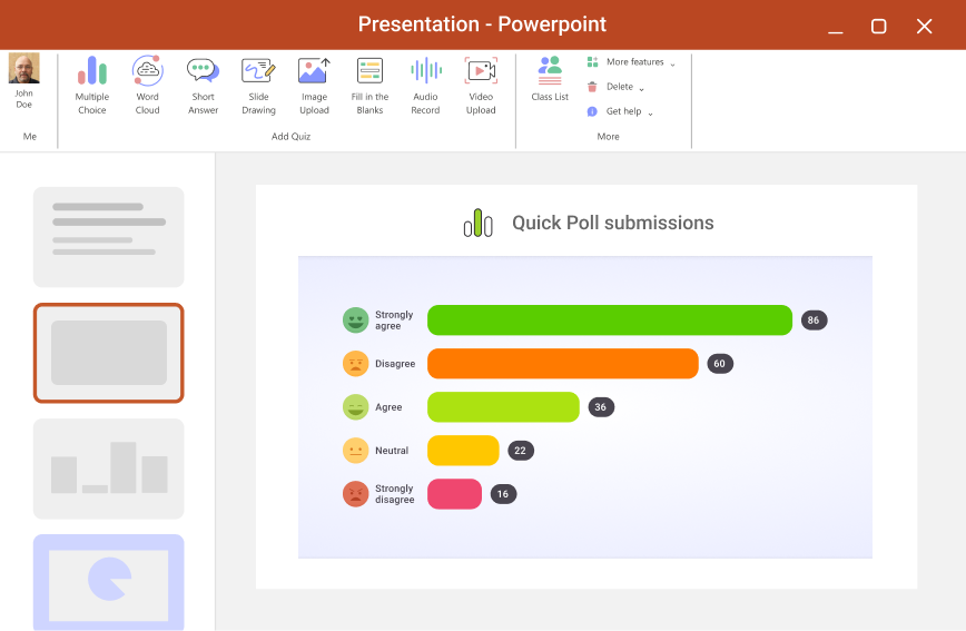 Save quick poll results as slide