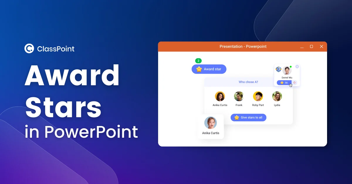 Award Stars to Participants | ClassPoint